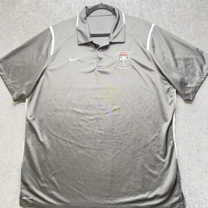 Nike Dri-FIT Polo Shirt New Mexico Lobos Football Gray Men's Size 2XL Athletic